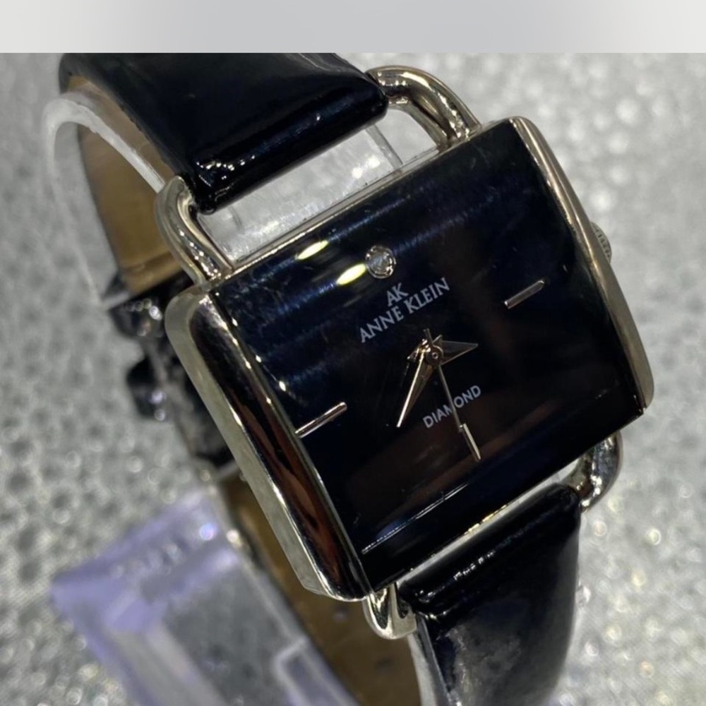 Anne Klein Black and Silver Rectangular Watch - image 4